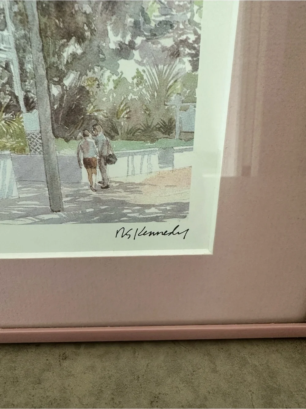 Pink Framed Mat Botanical Wall Art Robert E. Kennedy Iconic Banyan Tree Key West